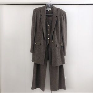 St. John Tweed 3-Piece Set: Blazer, Vest, Pants
